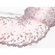 Destock 5.5m dentelle broderie tulle brodé fine haute couture rose noire largeur 19cm