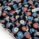 Destock 1.88m tissu japonais velours milleraies coton doux fleuri largeur 107cm