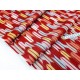 Destock 1.5m tissu japonais coton doux traditionnel flèche multicolore doré largeur 115cm