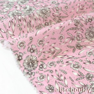 Destock tissu liberty tana lawn lady zadie rose 0.93m