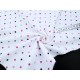 Destock lot 0.8m tissu américain flanelle coton extra doux motif pois largeur 110cm 