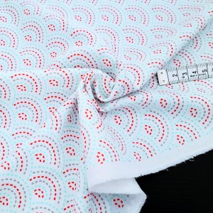 Destock 1.2m tissu américain flanelle coton doux vague Seigaiha largeur 110cm