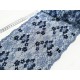 Déstock 5.4m dentelle élastique haute couture tricolore argenté largeur 23cm