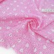 Déstock 1.8m tissu popeline coton soyeux petits lapins fleuri rose largeur 152cm 