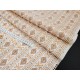 Destock 2.3m tissu japonais gabardine coton souple motif ethnique doré largeur 114cm