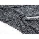 Déstock 1.1m tissu velours lainage polyester doux gris chiné largeur 150cm