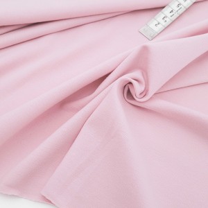 Destock 1 m tissu jersey coton lycra extra-doux rose poudré largeur 153cm 
