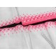 Déstock 6.5m dentelle broderie anglaise coton rose fluo largeur 18.5cm