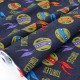 Destock lot 1.2m tissu américain flanelle coton doux tortue ninja largeur 110cm