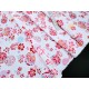 Destock 2m tissu japonais lin coton doux motif traditionnel fleuri largeur 115cm