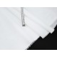 Déstock 1.6m tissu satin de coton extensible soyeux leger doux blanc largeur 155cm 