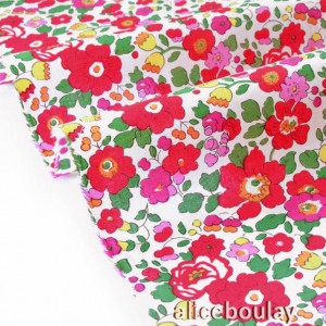 Tissu liberty tana lawn betsy rouge x 1 mètre