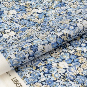 Tissu liberty tana lawn chive bleu x 1 mètre