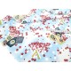 Destock 0.5m tissu japonais coton popeline soyeux fleuri traditionnel largeur 113cm