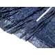 Destock 1.75m tissu sequins brodés sur tulle fluide marine  largeur 140cm