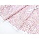 Destock 2m tissu japonais batiste coton soyeux fleuri rose largeur 114cm