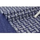 Tissu japonais coton doux géométrique gris fond marine x50cm 