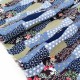 Destock 0.5m tissu japonais lin coton dobby motif traditionnel fleuri largeur 145cm