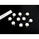 Déstock lot de 10 gros boutons perles ronds écru diamètre 14mm