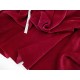 Destock 1.48m tissu jersey velours côtelé épais extra-doux bordeaux largeur 157cm