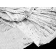 Destock 1.6m tissu sequins brodés sur jersey lycra argenté lourd fluide largeur 155cm