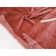 Destock 1.4m tissu jersey velours côtelé épais extra-doux rouille largeur 158cm