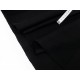 Destock 1.6m tissu jersey bord-côte 1/1 coton fluide noir largeur 155cm 