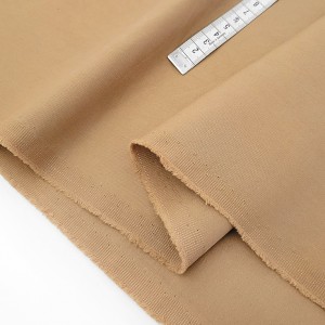 Destock 0.68m tissu gabardine coton beige fin lisse largeur 155cm