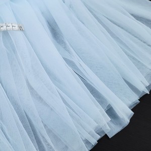 Destock 3m tissu tulle extra fin fluide bleu pâle largeur 170cm