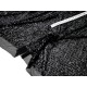Destock 0.9m tissu lycra résille fine brodé de petits sequins fluide noir largeur 127cm