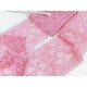 Déstock 7.7m dentelle élastique japonais spécial lingerie douce fluide rose largeur 13.7cm