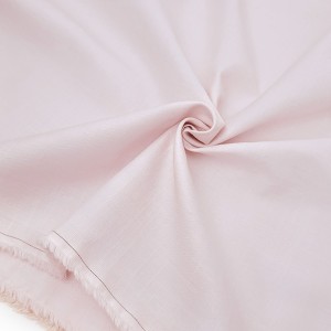 Déstock 1.3m tissu lin coton souple rose pâle largeur 147cm 