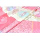 Tissu américain panneau tissu popeline ballerine rose bonbon fleuri 158x77cm