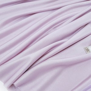 Destock 1.6m tissu jersey doublure polyester satiné fluide mauve largeur 163cm