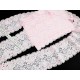 Déstock 12.5m dentelle élastique japonais douce fluide spécial lingerie rose largeur 8.5cm