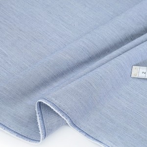 Déstock 1.85m tissu chambray coton tissé teint doux gris largeur 148cm 