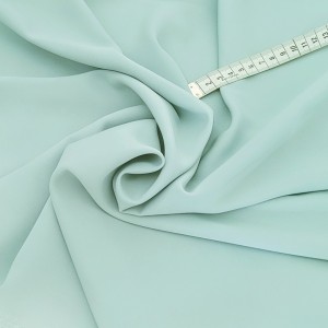 Destock 2m tissu percale polyester soyeux lourd fluide vert gris largeur 155cm