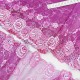 Destock 10.3m dentelle broderie tulle brodé fine magenta largeur 21cm