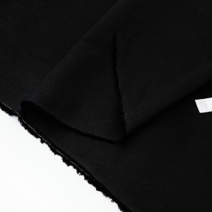 Destock 1m tissu popeline coton soyeux noir largeur 148cm