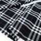 Déstock 0.96m tissu tartan polyester peau de pêche carreaux tissé teint largeur 147cm 