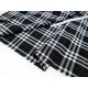 Déstock 0.96m tissu tartan polyester peau de pêche carreaux tissé teint largeur 147cm 