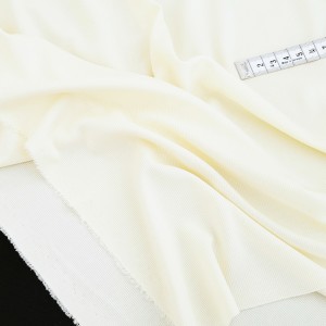Destock 1.7 m tissu jersey viscose soyeux extra-doux vanille grande largeur 190cm 