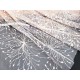 Destock 2m tissu dentelle broderie tulle brodé sequin haute couture largeur 163cm