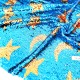Destock 1.1m tissu sequins réversible lourd motif étoile lune doré largeur 145cm