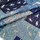 Destock 1.5m tissu japonais coton souple motif traditionnel largeur 118cm