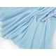 Destock 2m tissu crépon coton doux bleu largeur 130cm 