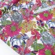 Destock 2m tissu popeline polyester motif fleuri largeur 150cm