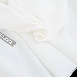 Destock 2.3m tissu crépon coton extra doux blanc écru largeur 145cm 
