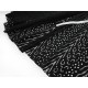 Destock 2m tissu broderie anglaise coton lourd noir largeur 150cm 