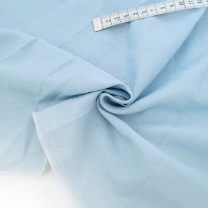 Destock 1.7m tissu jeans lavé fin doux bleu blanchi largeur 160cm 